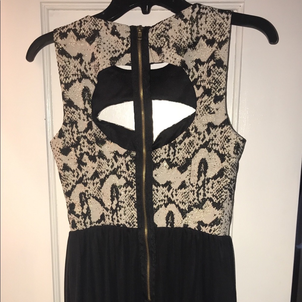 Black high-low dress